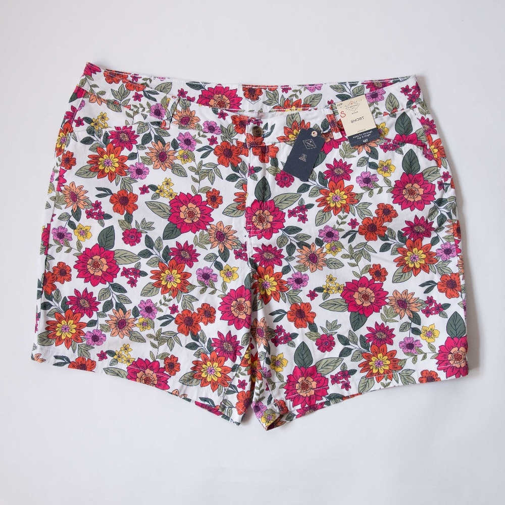 St. John's Bay Claire Mid Rise Floral Shorts